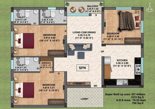 2D Floor plan for SFN